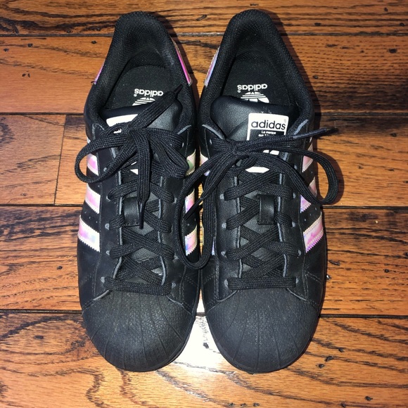 BLACK SUPERSTAR HOLOGRAPHIC ADIDAS - Picture 4 of 5